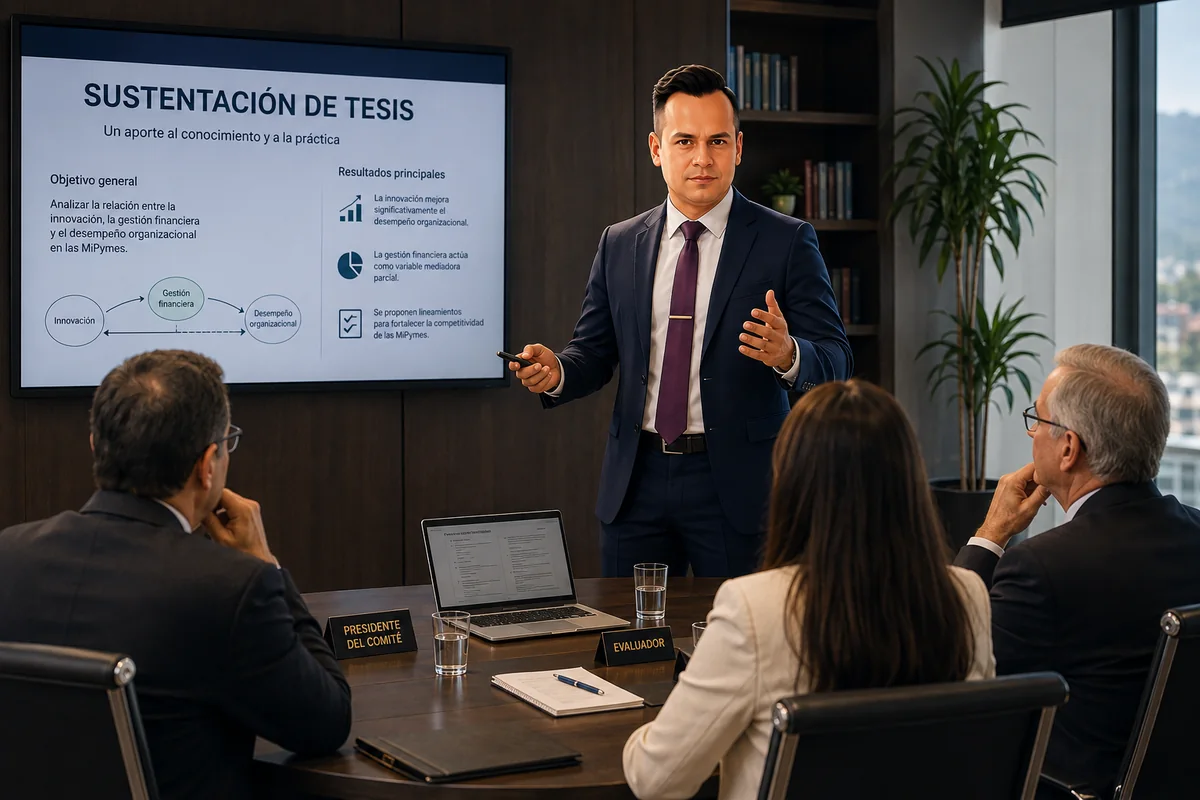 Sustentación de tesis ante comité evaluador
